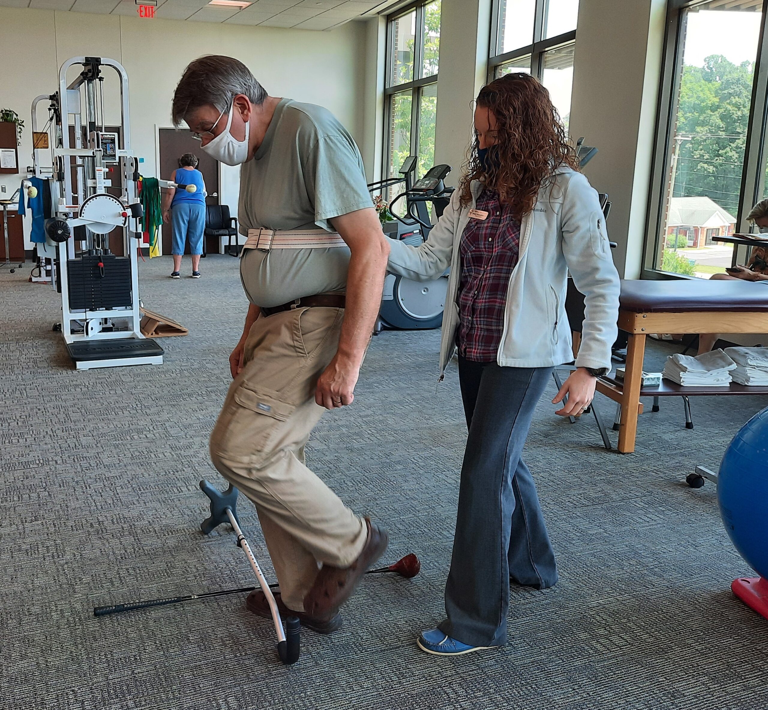 Photo inspiration: Visual Reference: Physical Therapist Using Fall Prevention Techniques